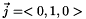 $\vec j = <0, 1, 0>$